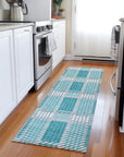 LOOMLAN Rugs Lunara Teal Washable Indoor-Outdoor Rug