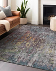 LOOMLAN Rugs Lunisse Gray Washable Indoor-Outdoor Rug