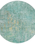 LOOMLAN Rugs Lunisse Teal Washable Indoor-Outdoor Rug