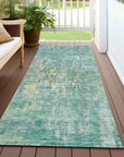 LOOMLAN Rugs Lunisse Teal Washable Indoor-Outdoor Rug