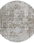 LOOMLAN Rugs Lurea Brown Washable Indoor-Outdoor Rug