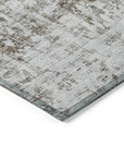 LOOMLAN Rugs Lurea Brown Washable Indoor-Outdoor Rug