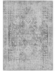 LOOMLAN Rugs Lurea Gray Washable Indoor-Outdoor Rug