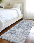 LOOMLAN Rugs Lurea Navy Washable Indoor-Outdoor Rug
