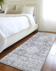 LOOMLAN Rugs Lurea Purple Washable Indoor-Outdoor Rug