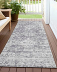 LOOMLAN Rugs Lurea Purple Washable Indoor-Outdoor Rug
