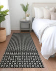 LOOMLAN Rugs Luthira Black Washable Indoor-Outdoor Rug