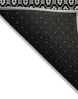 LOOMLAN Rugs Luthira Black Washable Indoor-Outdoor Rug