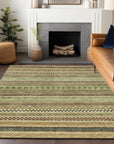 LOOMLAN Rugs Luthyra Beige Washable Indoor-Outdoor Rug