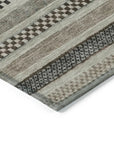 LOOMLAN Rugs Luthyra Brown Washable Indoor-Outdoor Rug