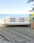 LOOMLAN Rugs Luthyra Brown Washable Indoor-Outdoor Rug