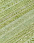 LOOMLAN Rugs Luthyra Green Washable Indoor-Outdoor Rug