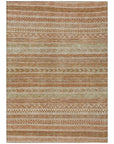 LOOMLAN Rugs Luthyra Orange Washable Indoor-Outdoor Rug