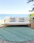 LOOMLAN Rugs Luthyra Turquoise Washable Indoor-Outdoor Rug
