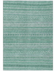 LOOMLAN Rugs Luthyra Turquoise Washable Indoor-Outdoor Rug