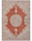 LOOMLAN Rugs Lyra Orange Washable Indoor-Outdoor Rug