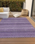 LOOMLAN Rugs Lyrella Purple Washable Indoor-Outdoor Rug