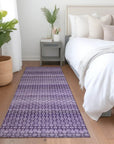LOOMLAN Rugs Lyrella Purple Washable Indoor-Outdoor Rug
