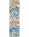 LOOMLAN Rugs Lyrette Teal Washable Indoor-Outdoor Rug