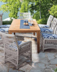 Lloyd Flanders Mackinac Outdoor Dining Table Extendable Set Seats 8