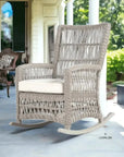 Lloyd Flanders Mackinac Wicker Outdoor Porch Rocker High Back