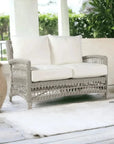 Lloyd Flanders Mackinac Wicker Rocking Porch Lounge Set Cushions