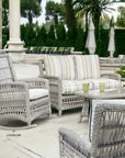 Lloyd Flanders Mackinac Wicker Rocking Porch Lounge Set Cushions