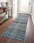 LOOMLAN Rugs Maelis Blue Washable Indoor-Outdoor Rug