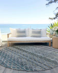 LOOMLAN Rugs Maelis Blue Washable Indoor-Outdoor Rug