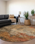 LOOMLAN Rugs Mahari Brown Washable Indoor-Outdoor Rug