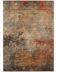 LOOMLAN Rugs Mahari Brown Washable Indoor-Outdoor Rug