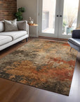LOOMLAN Rugs Mahari Brown Washable Indoor-Outdoor Rug