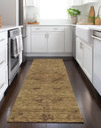LOOMLAN Rugs Malia Brown Washable Indoor-Outdoor Rug