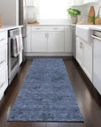 LOOMLAN Rugs Malia Navy Washable Indoor-Outdoor Rug
