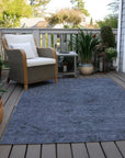 LOOMLAN Rugs Malia Navy Washable Indoor-Outdoor Rug