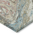LOOMLAN Rugs Malika Beige Washable Indoor-Outdoor Rug