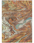LOOMLAN Rugs Malika Brown Washable Indoor-Outdoor Rug