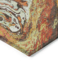 LOOMLAN Rugs Malika Brown Washable Indoor-Outdoor Rug