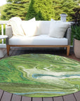 LOOMLAN Rugs Malika Green Washable Indoor-Outdoor Rug