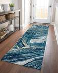 LOOMLAN Rugs Malika Navy Washable Indoor-Outdoor Rug