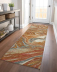 LOOMLAN Rugs Malika Paprika Washable Indoor-Outdoor Rug