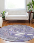 LOOMLAN Rugs Malika Purple Washable Indoor-Outdoor Rug