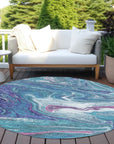 LOOMLAN Rugs Malika Teal Washable Indoor-Outdoor Rug