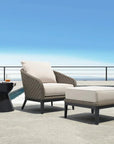 Marbella Sunbrella Outdoor Ottoman - LOOMLAN - Sunset West - Outdoor Ottomans