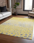 LOOMLAN Rugs Marilla Gold Washable Indoor-Outdoor Rug