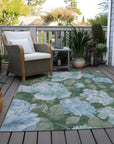 LOOMLAN Rugs Maroque Blue Washable Indoor-Outdoor Rug