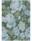 LOOMLAN Rugs Maroque Blue Washable Indoor-Outdoor Rug