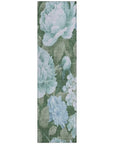 LOOMLAN Rugs Maroque Blue Washable Indoor-Outdoor Rug