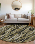LOOMLAN Rugs Marrah Brown Washable Indoor-Outdoor Rug