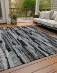 LOOMLAN Rugs Marrah Gray Washable Indoor-Outdoor Rug